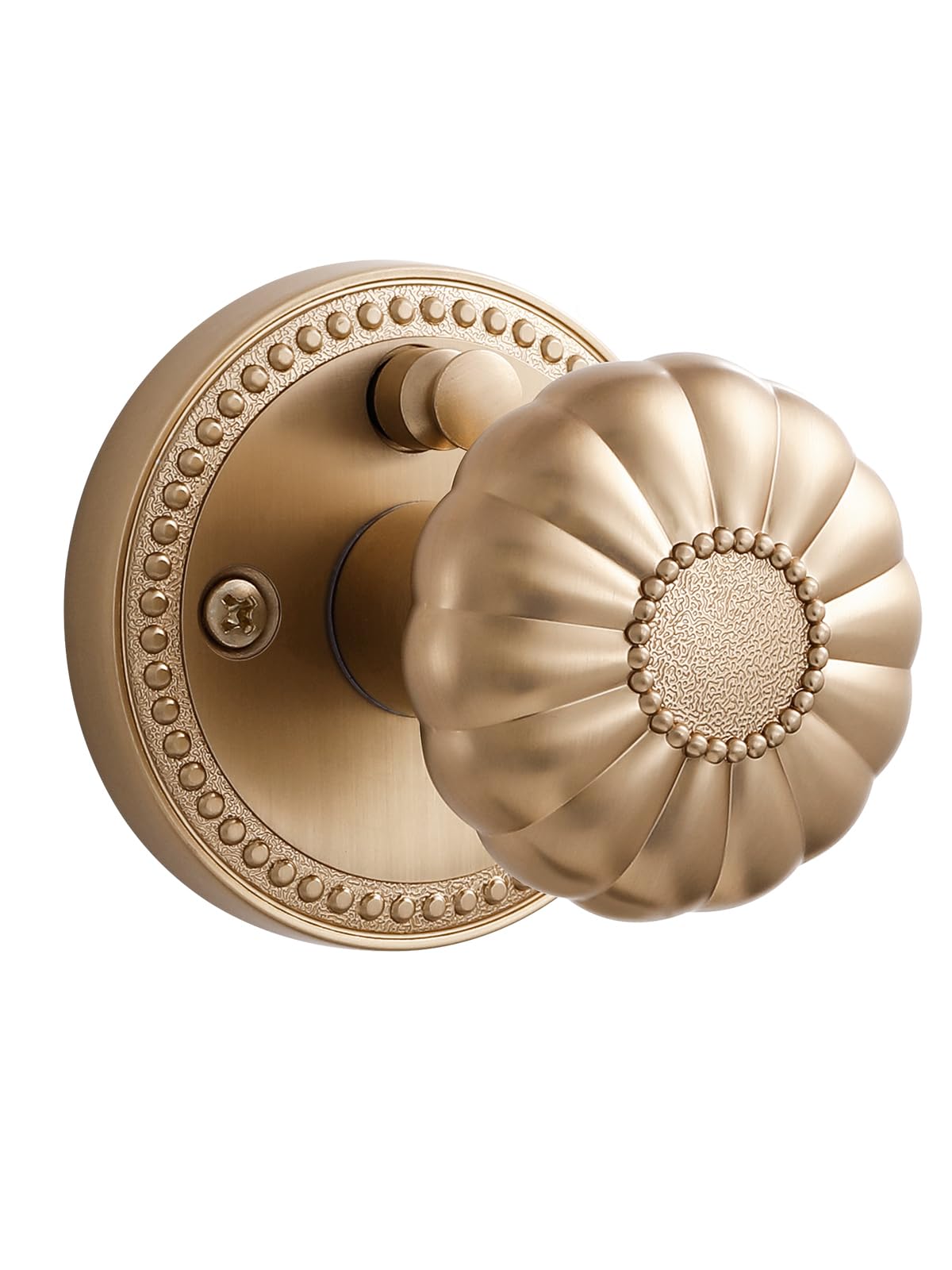 Photo 1 of SORWDUERM Door Knob Champagne Bronze Privacy Interior 2 Pack