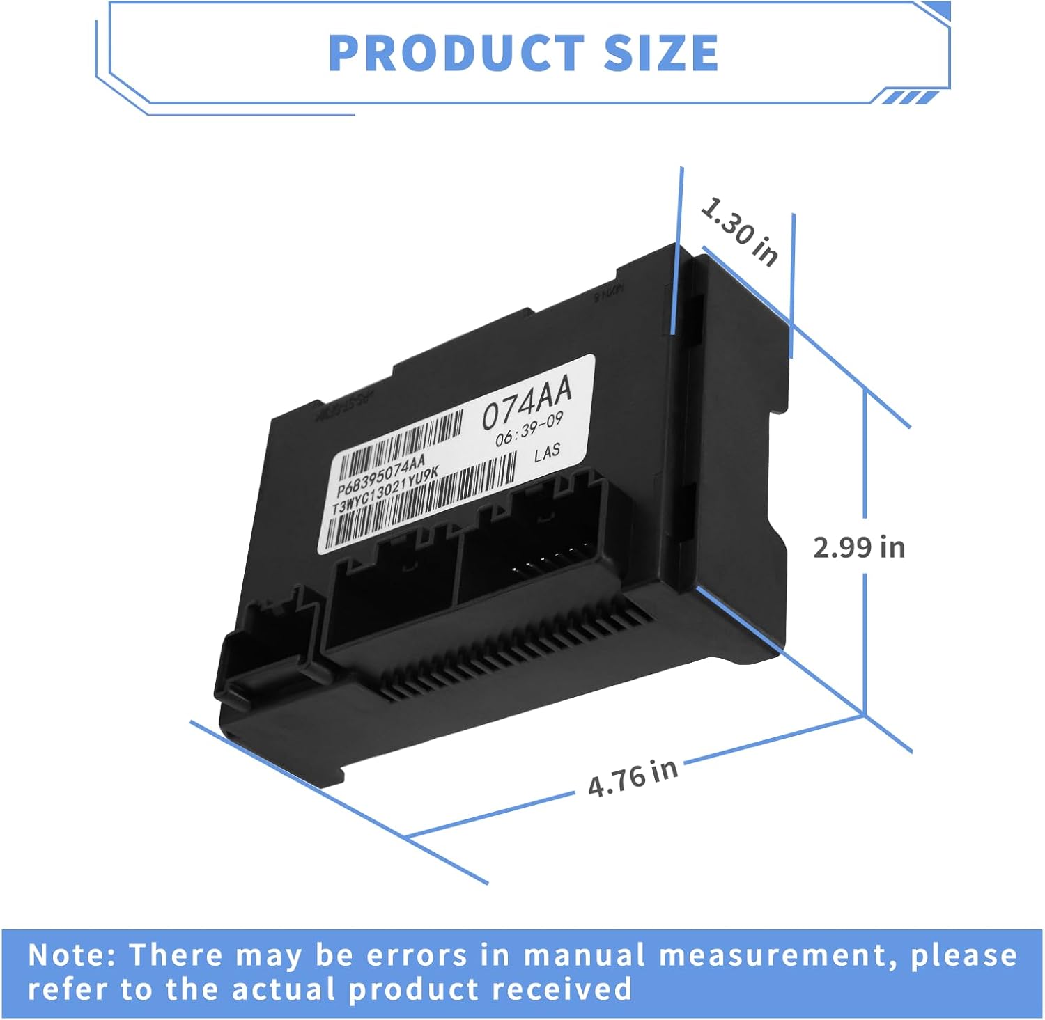 68395074AA Transfer Case Control Module Replacement for Dodge Durango Grand Cherokee with 2 Speed Transfer Case 2014 2015 Replace 05150732AE, 5150732AC, 5150732AE