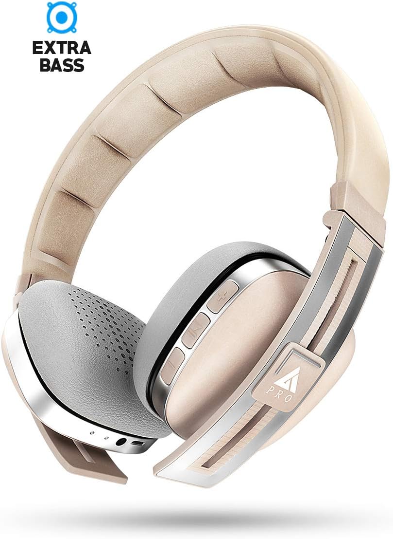 Boult Audio ProBass Stella Over-Ear Wireless Bluetooth Headphones with Mic & Noise Cancellation, Headset with Long Battery Life (Beige)