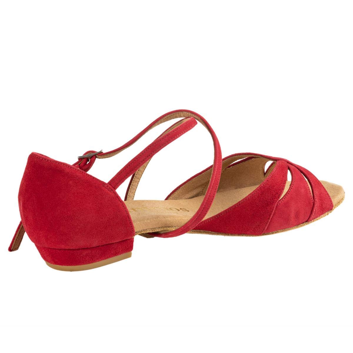 Rummos Damen Tanzschuhe Lola - Nubuck Schwarz - Medium (Normal) - 2 cm Blockabsatz - Made in Portugal
