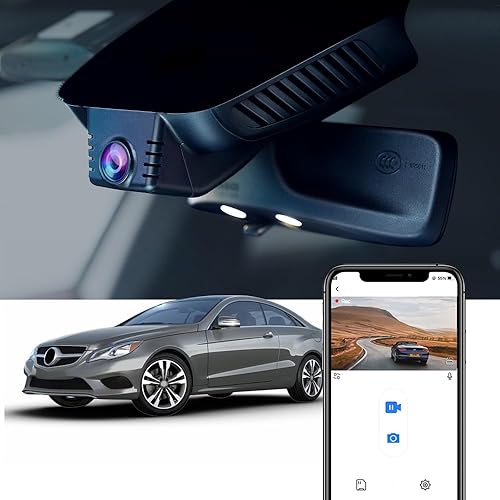 Fitcamx Cámara de tablero 4K adecuada para Mercedes-Benz Clase E 2010-2016 E350 E400 híbrido E550 E63 AMG W212 (HD2-6020), estilo OEM, UHD 2160P