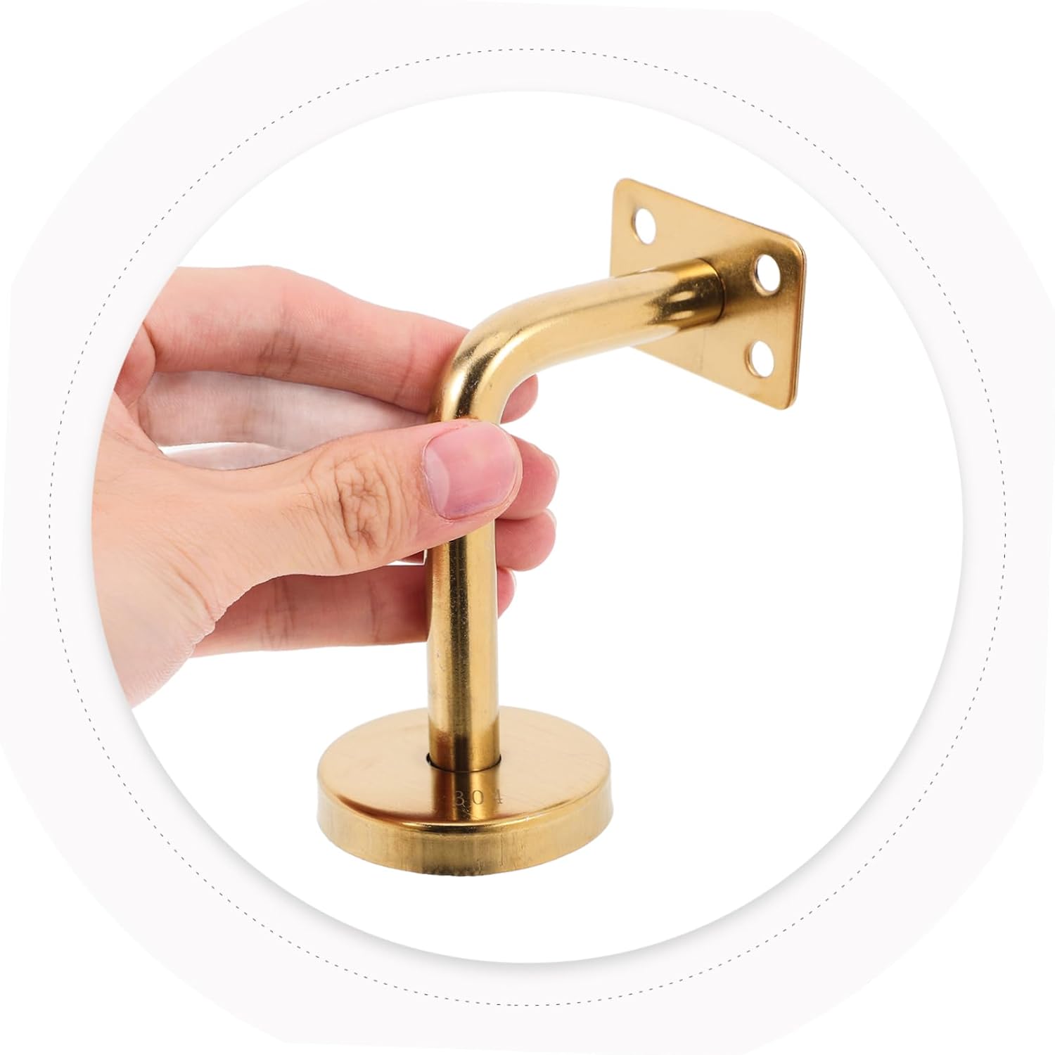 Stair Railing Bracket Durable Handrail Mount for Steps Heavy Duty Handrail Support Stable and Reliable Banister Bracket for Indoor Stairways Easy Installation
