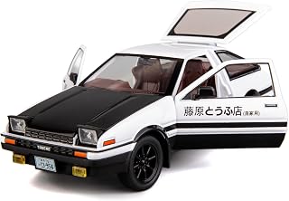 TGRCM-CZ 1/24 Toyota AE86 Initial D Model Car Big Toy Car, Zinc Alloy Pull Back Toy Car with Sound and Light for Kids Boy Girl Gift(Black)