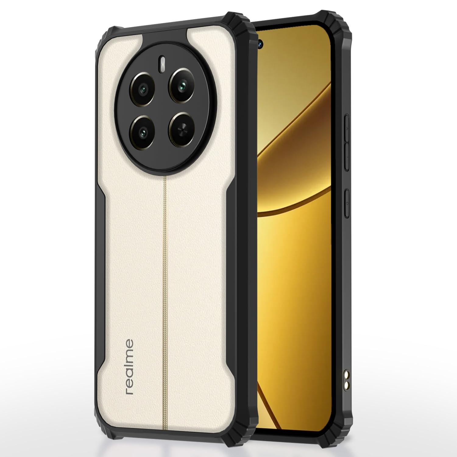 Pikkme Realme 12 Plus 5G / P1 5G / Narzo 70 5G / 70 Pro 5G Back Cover | Crystal Clear Transparent Back | Ultra Hyrbid | Full Camera Protection | Raised Edge | Bumper Back Case (Black) (B0CYWKQSPP) Amazon Price History, Amazon Price Tracker