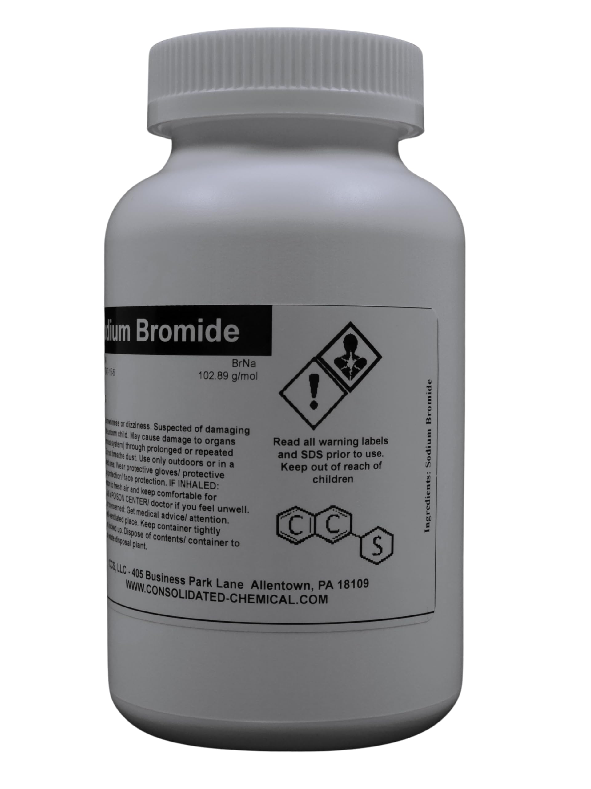Sodium Bromide - High Purity Industrial and Laboratory Grade - Water Treatment, Photographic Processing, Chemical Industry, Laboratory Regent - 250g