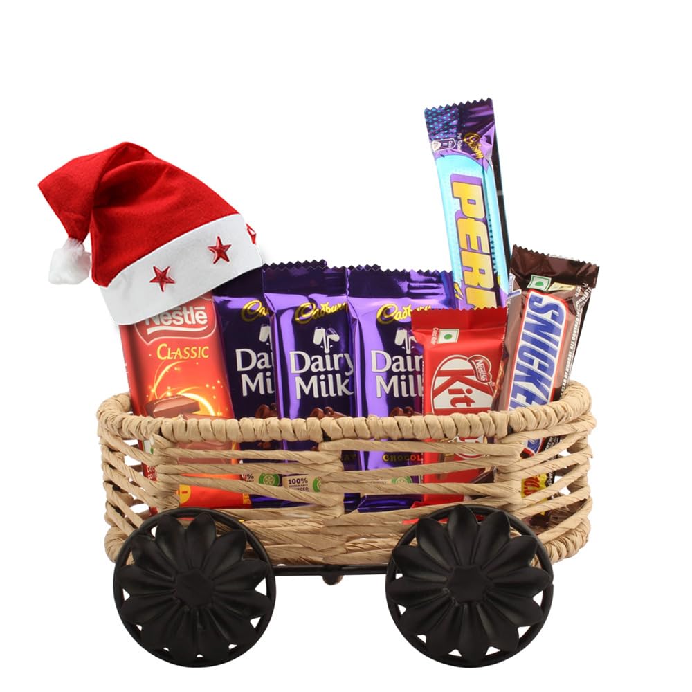 SFU E Com Nestle Pack Chocolate Hamper | Chirstmas Chocolate Gift Hamper | Christmas Cap With Chocolates | Christmas Chocolate Gift Combo | 2146