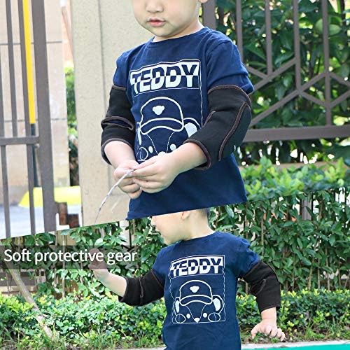 EULANT Soft Elbow Pads for Children Teenagers, Stretchy Elbow Protectors,Adults Cotton Elbow Guard for Volleyball Wrestling Scooter Skating Breakdance,Toddler Knee Pads for Crawling/Learning to Run