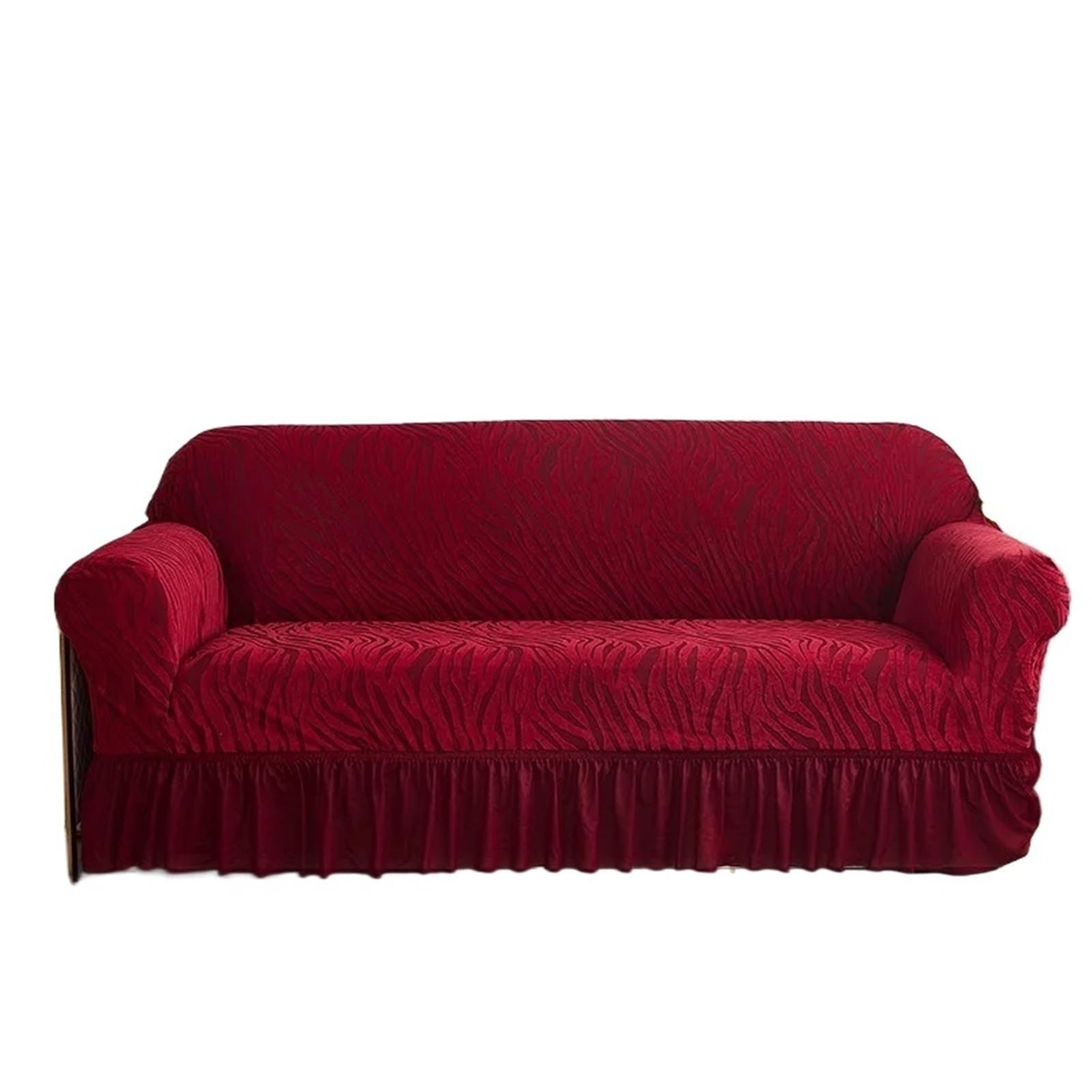 SUBLXPoten Sofa Cover with Skirt 1/2/3/4 Seat Sofa Slipcover with Skirt Easy Fitted for Living Room Couch Cover Washable(Color 6,3-Seater-190-230cm)
