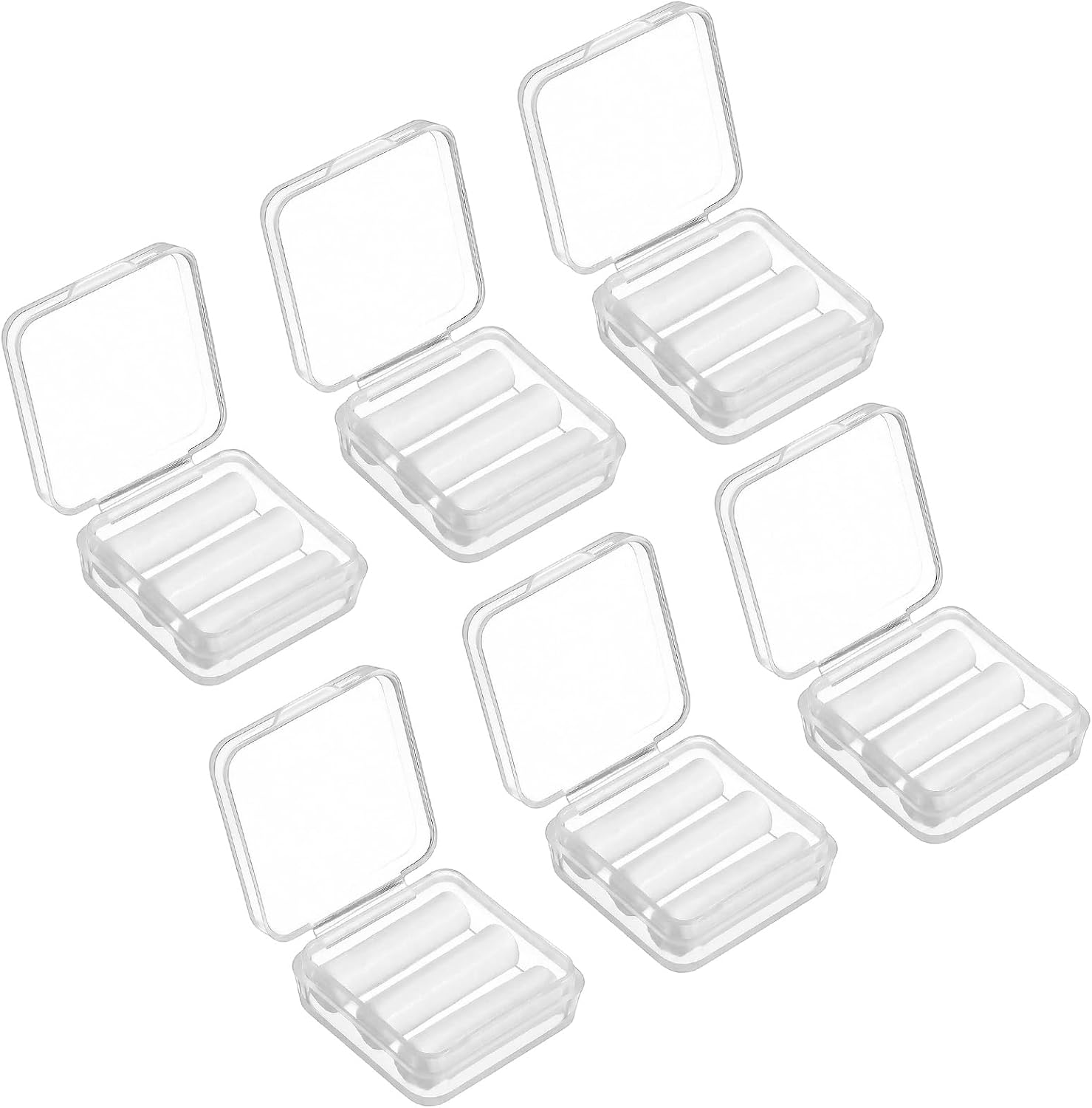 DOPENSPI 6Boxes/18PCS Rhinestone Picker Tool Wax Refills, Diamond Art Drill Pen Refills Painting Pen Replacement Wax Refill Easy to Use with Storage Box(White)