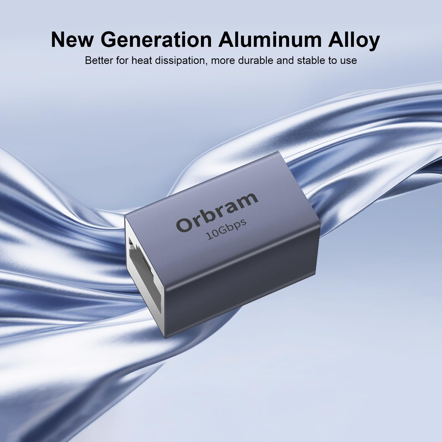 Orbram Lot de 2 rallonges Ethernet homologuées UL 10 Gbit/s, adaptateur de coupleur RJ45 pour câble Cat8/Cat7/Cat6a/Cat6/Cat5, connexion longue distance de 100 m, coupleur femelle vers femelle, coque
