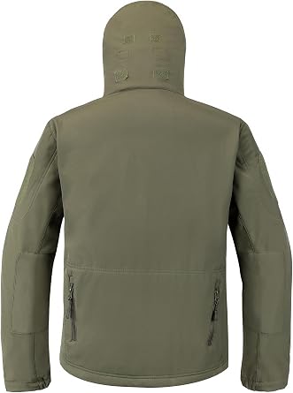Men's Softshell Jacket Fleece Windproof Waterproof Thermal Tactical Coat Outdoor Jacket Hiking Camping