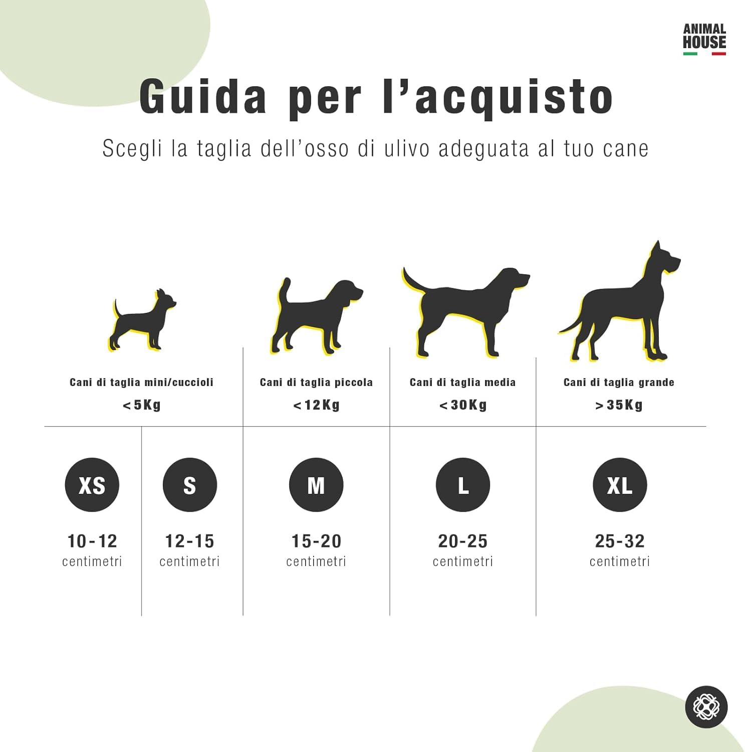 Animal House Set di 2 Legni d’Ulivo per Cani, Masticativo Naturale di Alta Qualità, Resistente, Antistress, per Igiene Orale (15-20 cm, M)