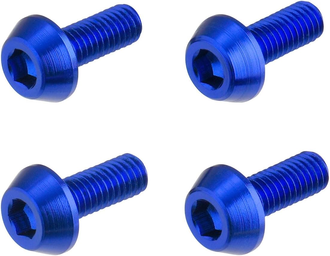 4/PC DRC ALUM M6 TAPER BOLTS 16MM BLU