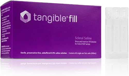 Miniatura 1 de Tangible Fill Solución salina para lentes de contacto esclerales y rígidas permeables a gases, de un solo uso, 0.2 fl oz (paquete de 60)