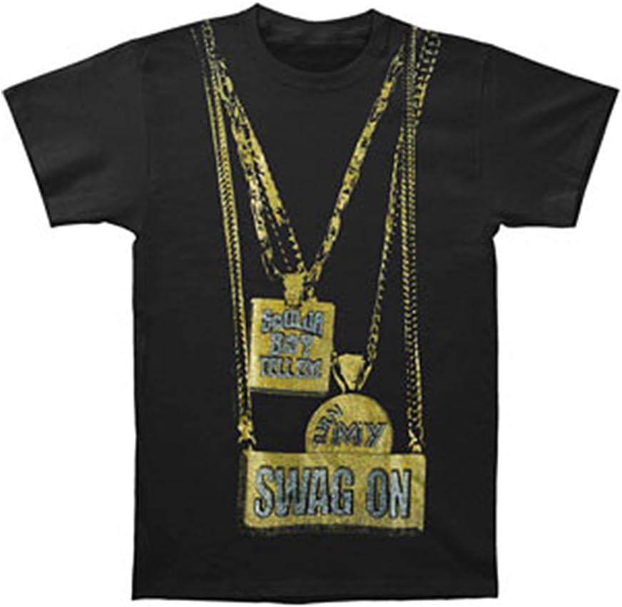 Soulja Boy Men's Gold Chains T-Shirt Black