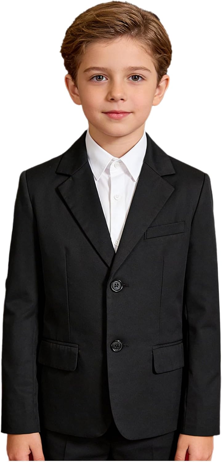 ranrann Kids Boy's Notch Lapel Formal Blazer Jacket Coat Birthday Wedding Dinner Prom Party Prom
