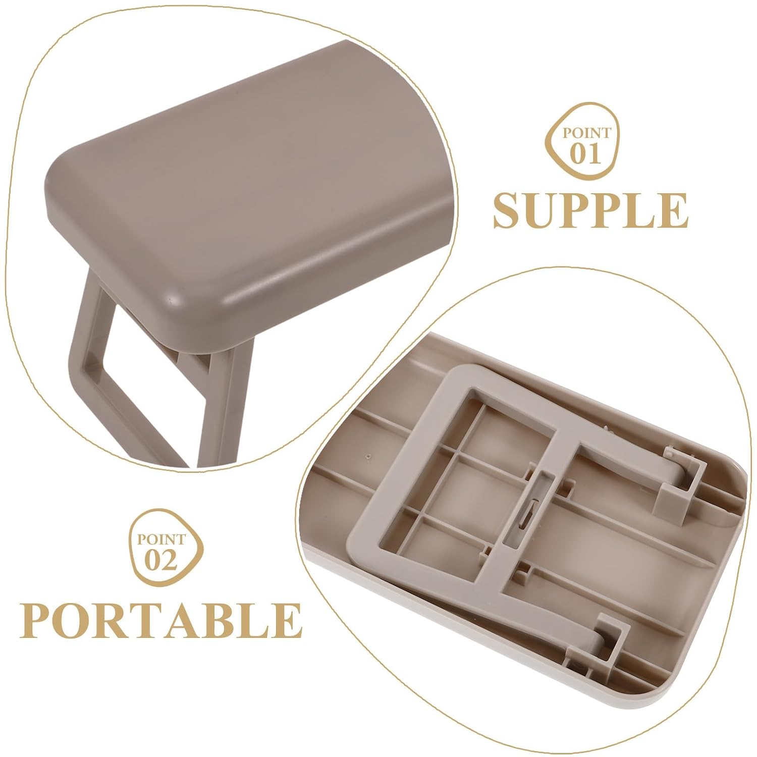 ULTECHNOVO Manicure Hand Rest Cushion Nail Art Hand Pillow Brown Plastic Nail Arm Rest for Salon and Home Use
