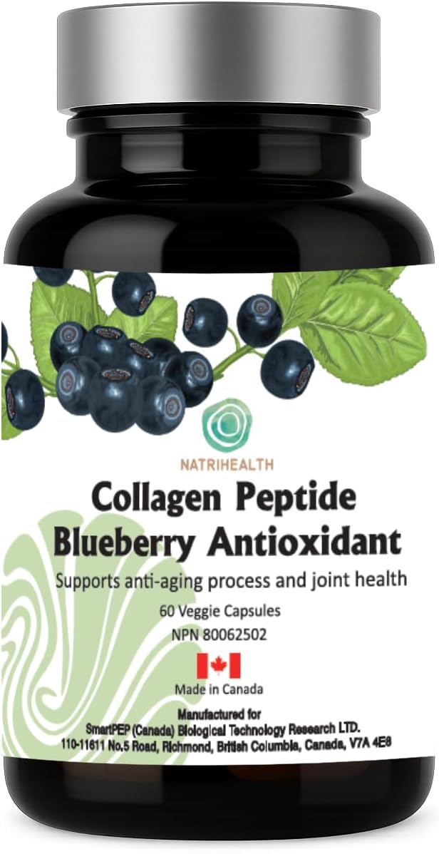 Hydrolyzed Marine Collagen Peptides with Blueberry Antixoidant – Joint Support, Skin Elasticity, Eye Health, Anti-Aging – Wild Fish Collagen for Women & Men – 60 Capsules Hydrolyzed Marine Collagen Peptides with Blueberry Antixoidant – Joint Support, Skin Elasticity, Eye Health, Anti-Aging – Wild Fish Collagen for Women & Men – 60 Capsules