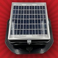 Vista 4 de Solar Mega RoofBlaster 2.0 con ventilación negra Ventilación solar del ático Ventilación solar de techo Ventilador solar para el ático