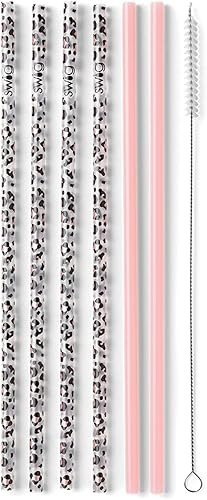 Miniatura 51 de Swig Life Pajillas reutilizables Bazaar + Juego de pajita alta color turquesa y cepillo de limpieza, cada pajita mide 10.25 pulgadas de largo