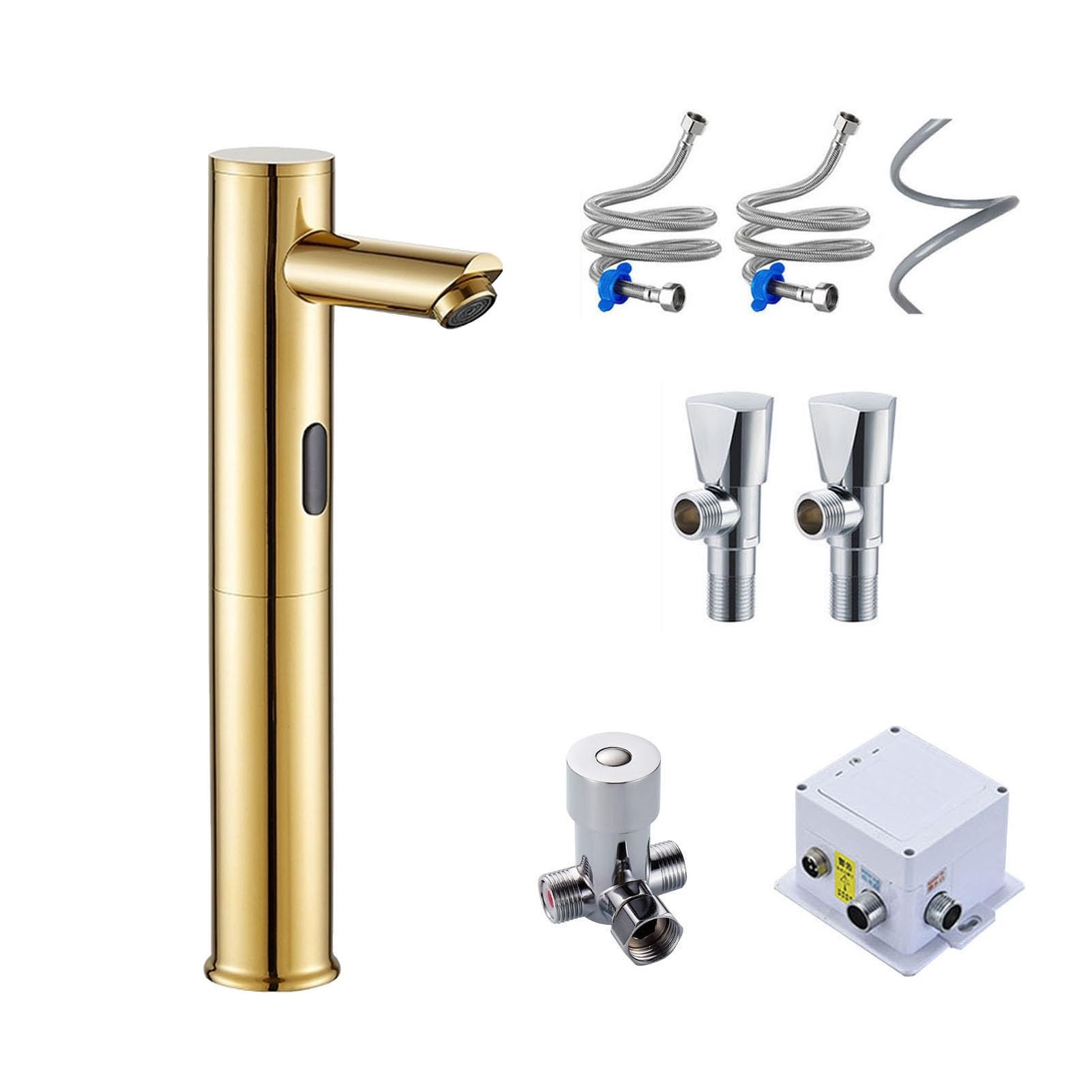CSXSXAUO Automatic Touchless Bathroom Sink Faucet with Motion Sensor for Hands-Free Operation, Ideal Modern Tall Basins