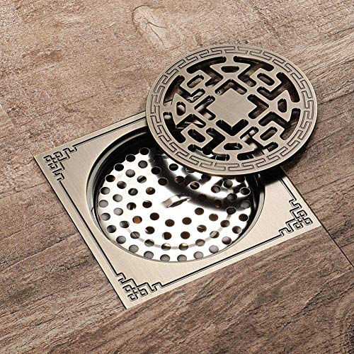 Couvercle de drain de douche carré 4 pouces en laiton déodorant
