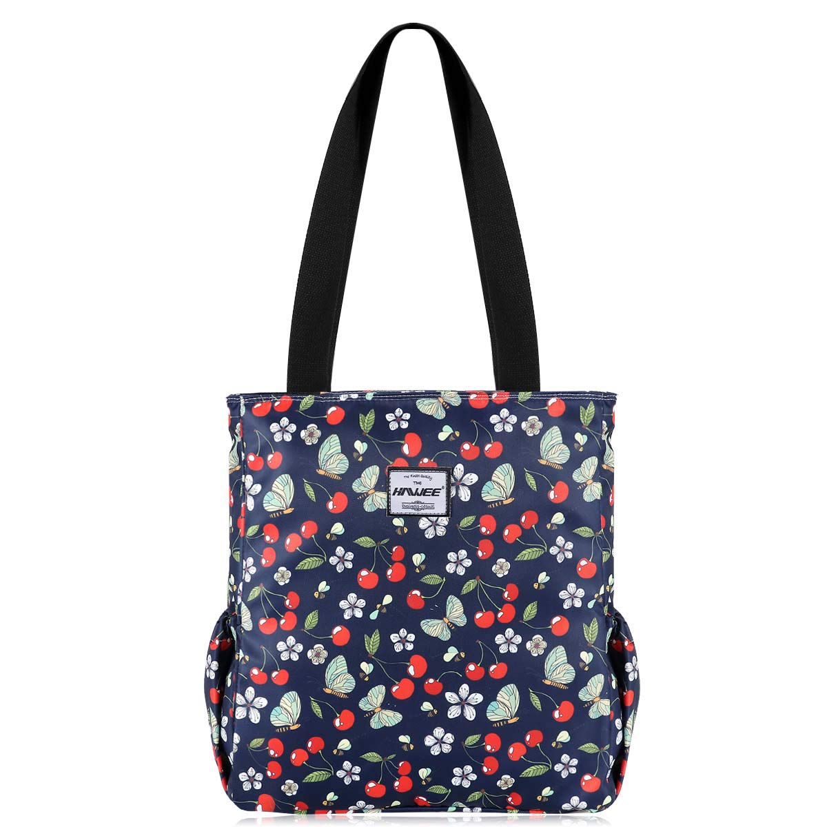HAWEEModa Mujer Bolsa de Hombro con Cremallera Ligera Bolso Totalizador Multicolor Bolso de Bandolera Grande Bolsa de Compras Impermeable Bolsa de Mano para Trabajo Yoga Playa Vida Diaria Escuela