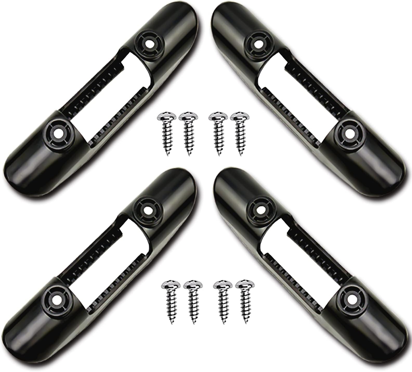 Cailauer4Pcs Universal Plastic Kayak Paddle Holder Clip,Kayak Paddle Mount Clips, Kayak Paddle Clip (Including 8 Screws)