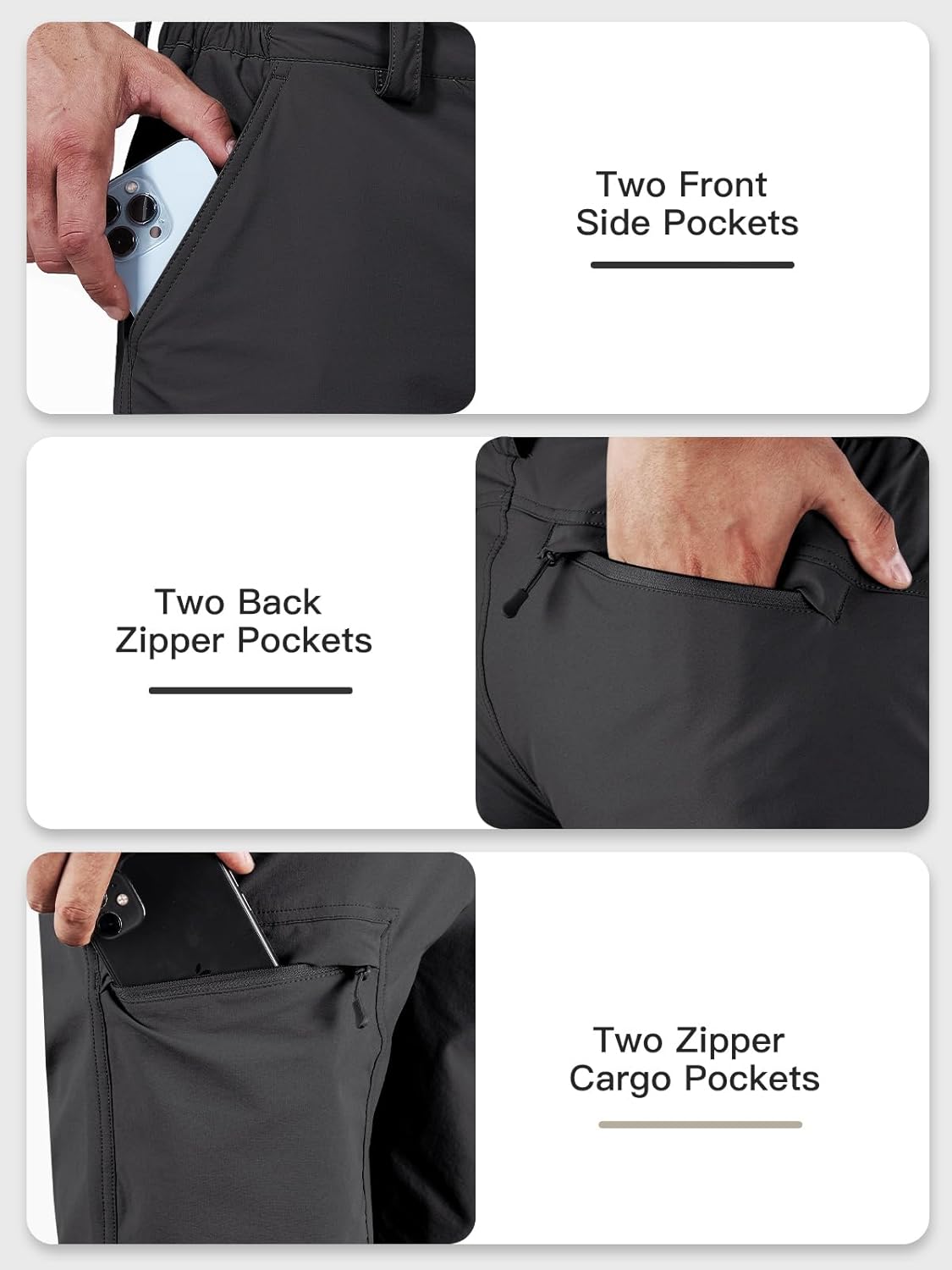 Tactical Cargo Shorts for Men Quick-Dry Lightweight Work Shorts with 7 Pockets,Durable Hiking Outdoor Short - Image 3