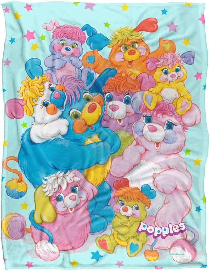 LOGOVISION Popples Blanket, 36"x58" Group Shot Fleece Blanket