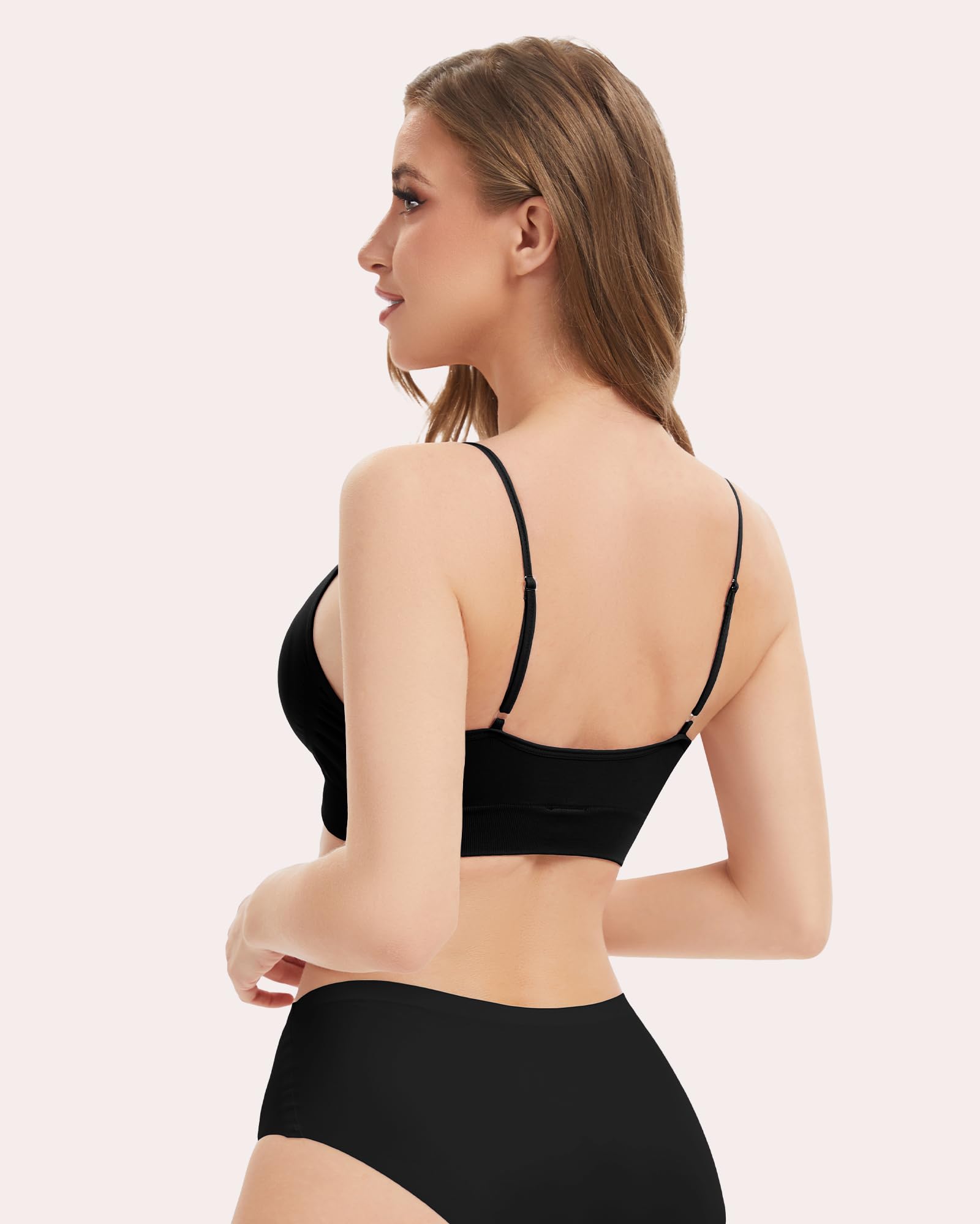 Channo Femme Soutien-Gorge sans Couture: Brassière Invisible Transparent Élastique sans Armature Maintien Yoga Lot de 3