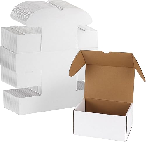 Miniatura 44 de WIFTREY Cajas de envío pequeñas de 8 x 6 x 4, paquete de 25 cajas para correo, embalaje, cajas de cartón corrugado blancas para pequeñas empresas
