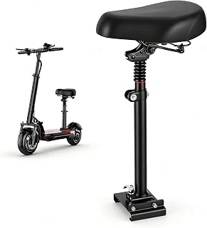 Elektro Scooter Sitz Kompatibel mit Xiaomi M365, Höhenverstellbar 45-65cm | Erwachsenenroller Zubehör Kompatibel mit Pedalen mit einer Breite von 13–17cm, Klappbar Ideal für Pendler und Stadtfahrten
