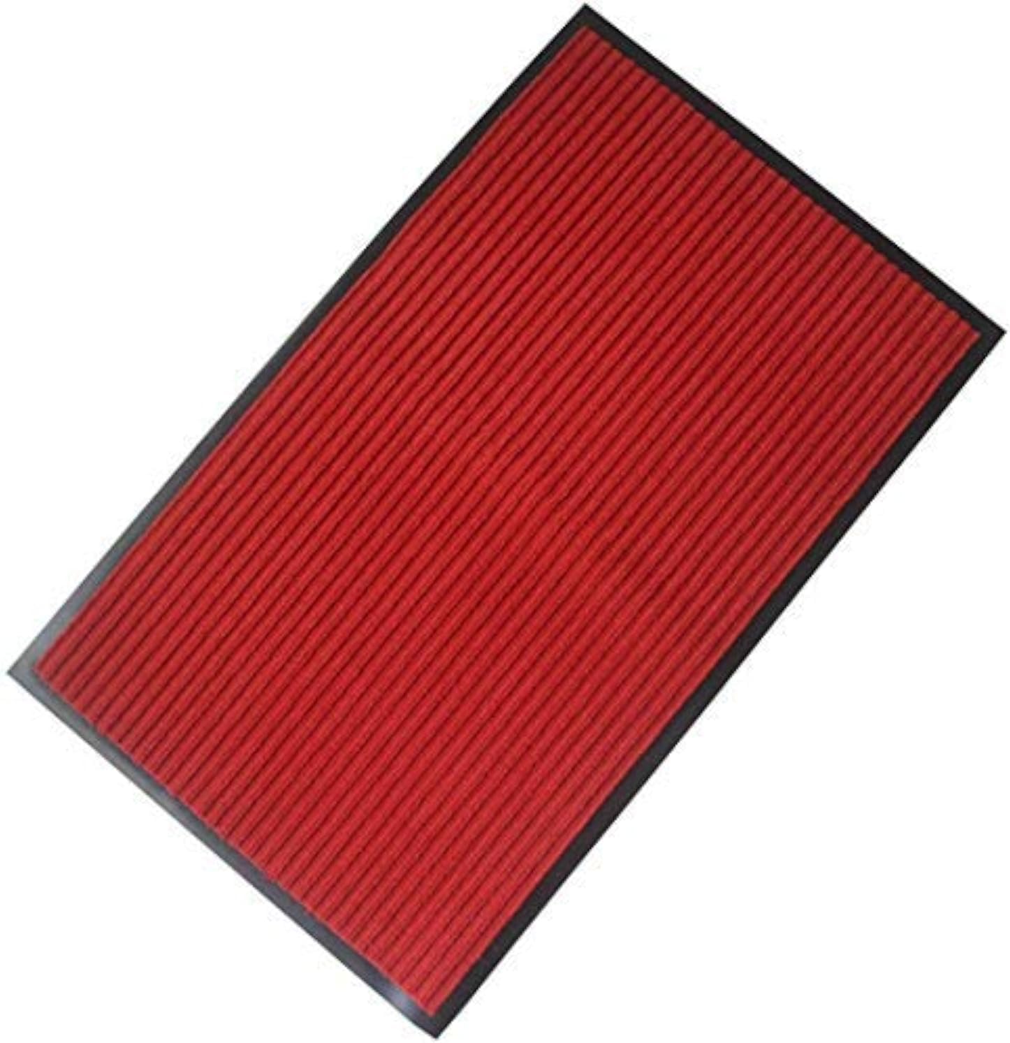 FINDNEW 23" X 35" Red Doormat with Rubber Back Durable Non Slip Entrance Rug Shoes Scraper Carpet Indoor/Outdoor Floor Mats,Waterproof, Easy Clean,Patio,Front Door,High Traffic Areas