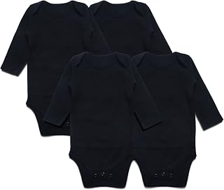 SOBOWO Unisex Baby Bodysuit Solid Infant Cotton Short Sleeve Onsies for Newborn Boy Girl 4 Pack