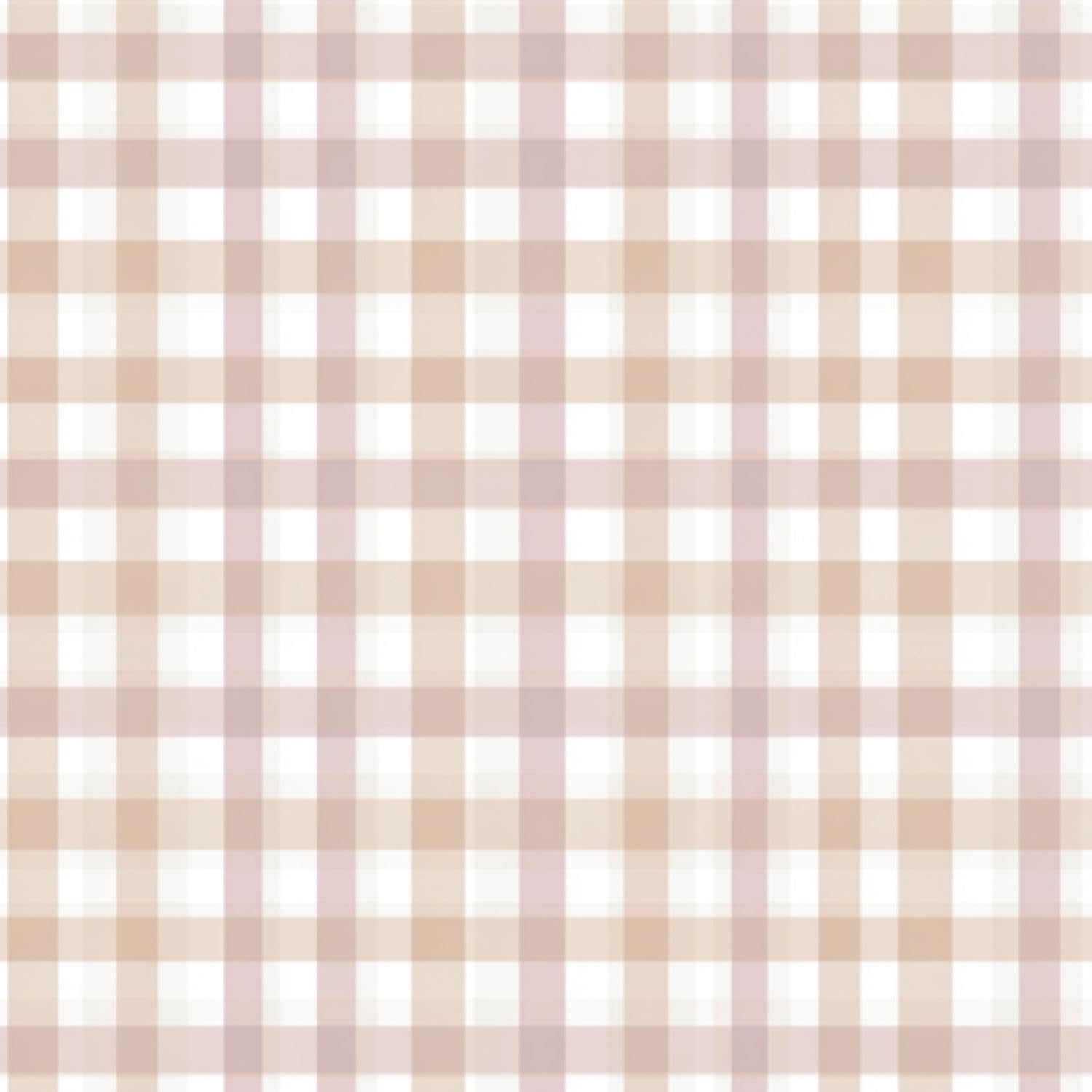 Deruinvaio Color8 Self Adhesive Feature Removable Soft Beige Pink Gingham Checkered Peel And Stick Vinyl Wallpaper Roll, Sticky Lining Paper For Bedroom, Living Room, Kitchen Walls