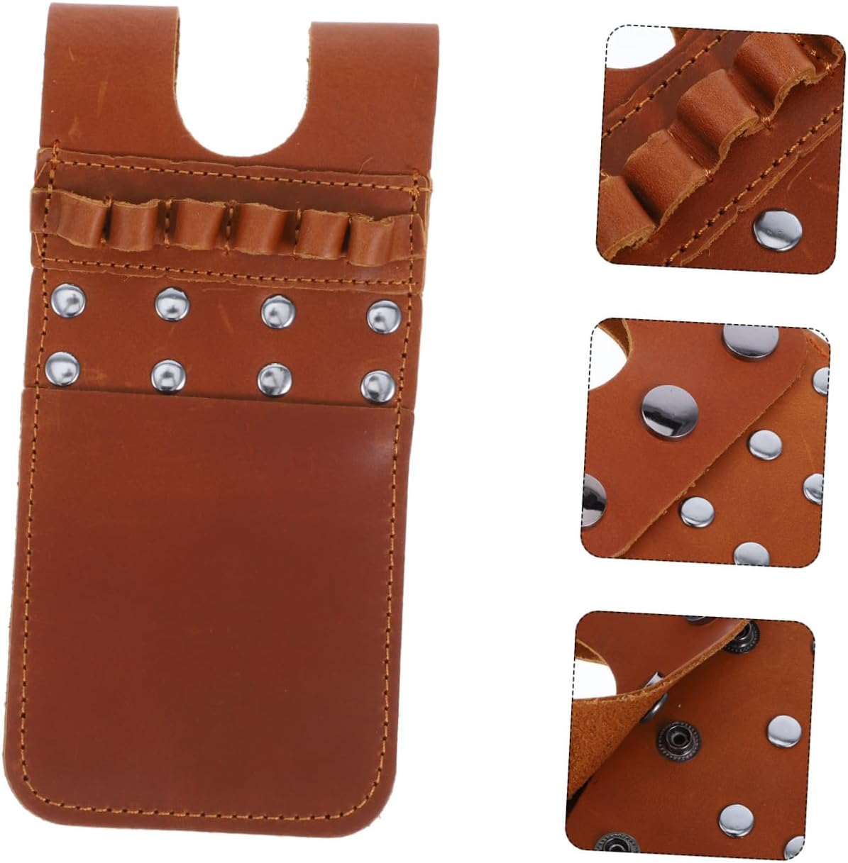 Healifty Lightweight Leather Arrow Bag Portable Arrow Holder for Outdoor Hunting and Practice Waist Mounted Pocket Design Detachable Archery Accessory for Recurve and Compound Bows