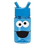Simple Modern Sesame Street Cookie Monster Kids Water Bottle Plastic BPA-Free Tritan Cup with Leak Proof Straw Lid | Reusable and Durable for Toddlers, Boys | Summit Collection | 12oz