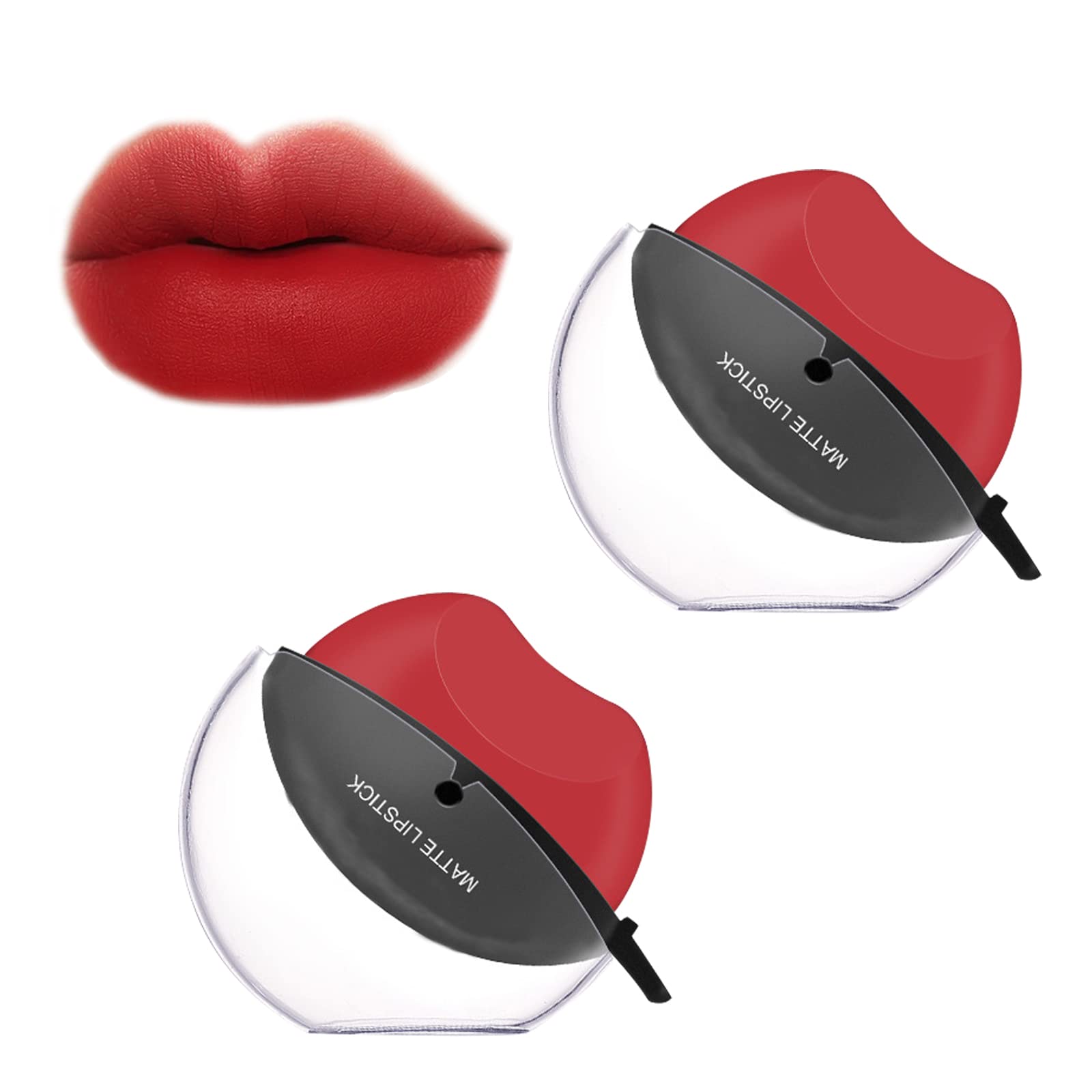 Matte Lipstick Long Lasting 24, Lazy Lipstick Waterproof Matte Lipstick Red Lipstick Matte for Women, Lazy Lip Stick Long Lasting Non-stick Cup, Lip Shape Lipsticks Fast Apply Easy to Color (07#)