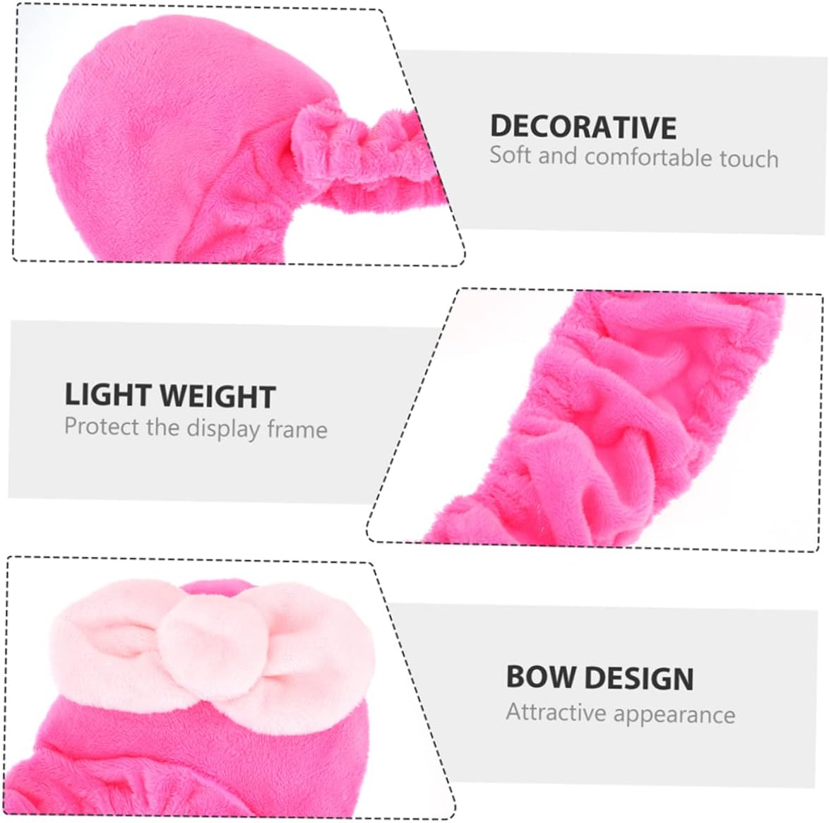 2pcs Elastic Cartoon Monitor Dust Cover for Displays Cute Cat Ear Design Prevents Dust and Dirt for Girls Decor