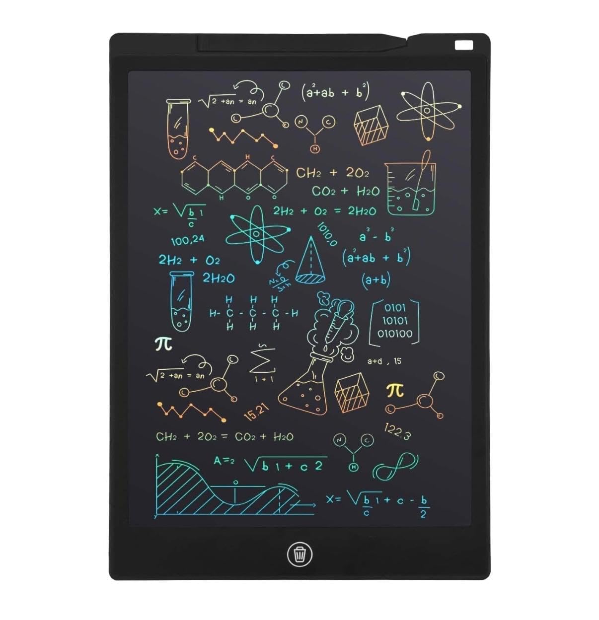 LCD Writing Tablet, Digital Drawing Pad with Colorful Display, Electronic Notepad for Notes and Sketches 12-INCHES (Multicolour, Pack of 1)