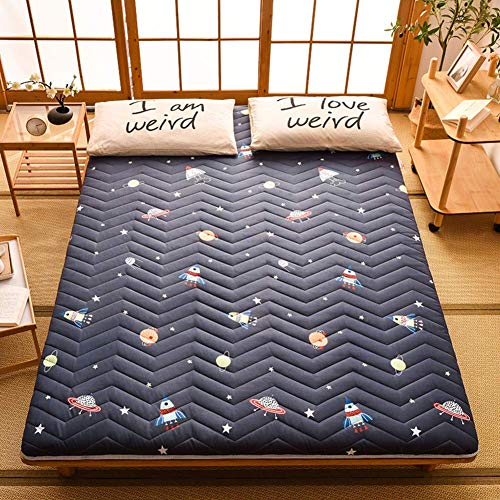 Materasso Futon Giapponese 140x200 Cm In Cotone - Pieghevole, Per Letto A Terra O Pavimento