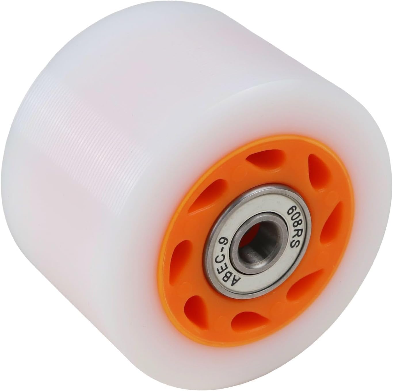 Roller Skate Wheels Set 58mm x 39mm and 58mm x 32mm High Elastic PU with High Carbon Steel Bearings for Double‑Row Roller Skates and Quad Skateboards(92A orange)