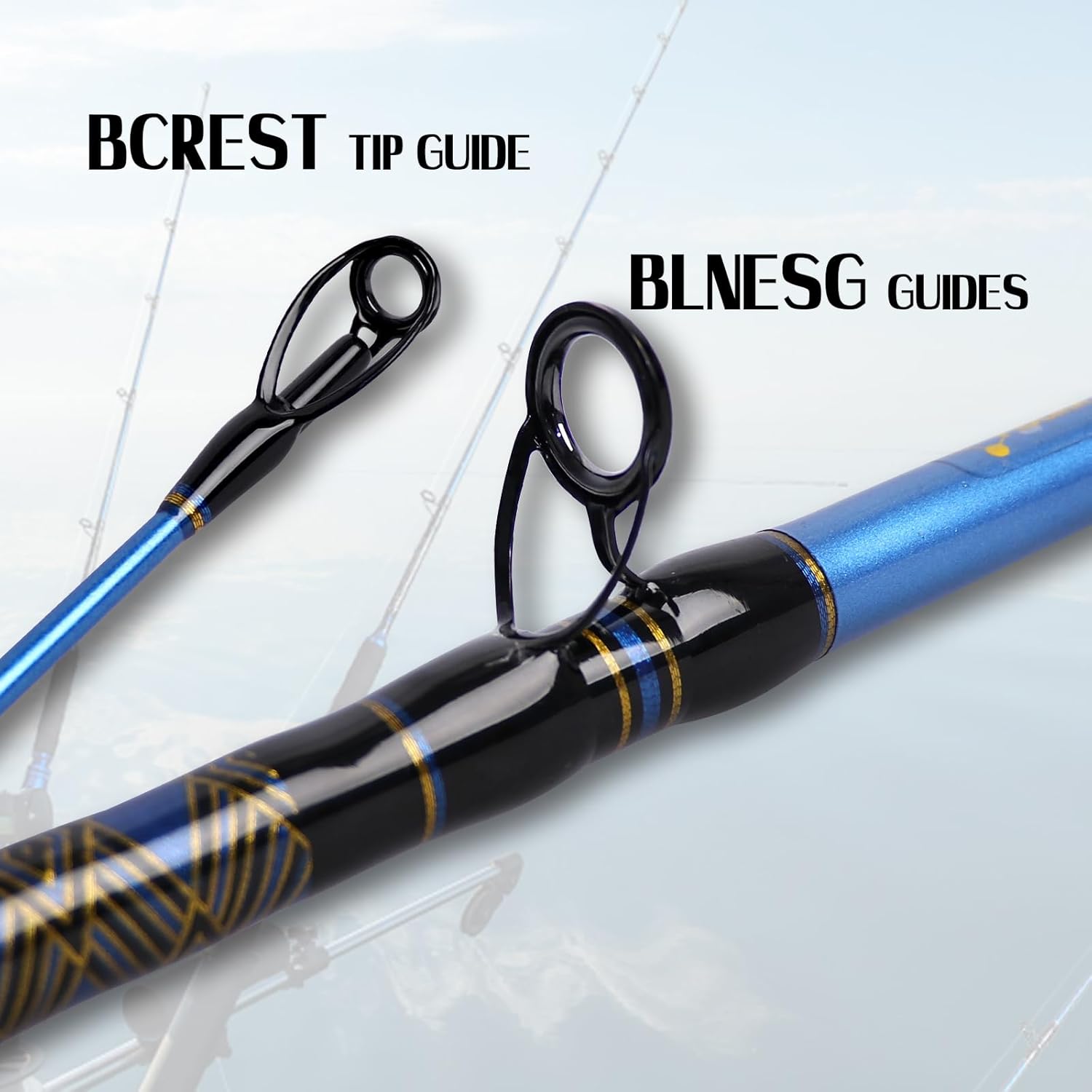 Fiblink Saltwater Graphite Jig Jigging Casting Fishing Rod Deep Sea Jig Pole 5'6"/6'