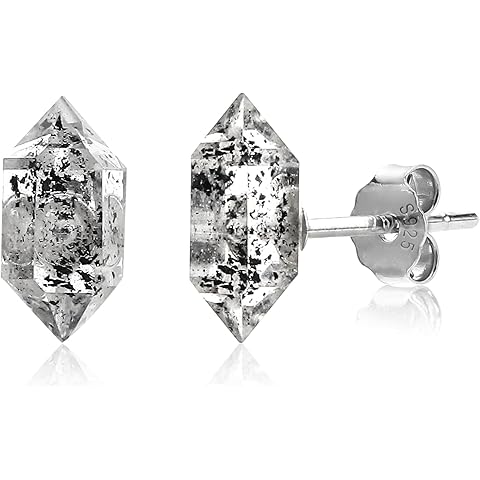 Natural Raw Herkimer Diamond Healing Crystals Handmade Earings Ring Necklace Pendant Gift Gemstone Jewelry for Women