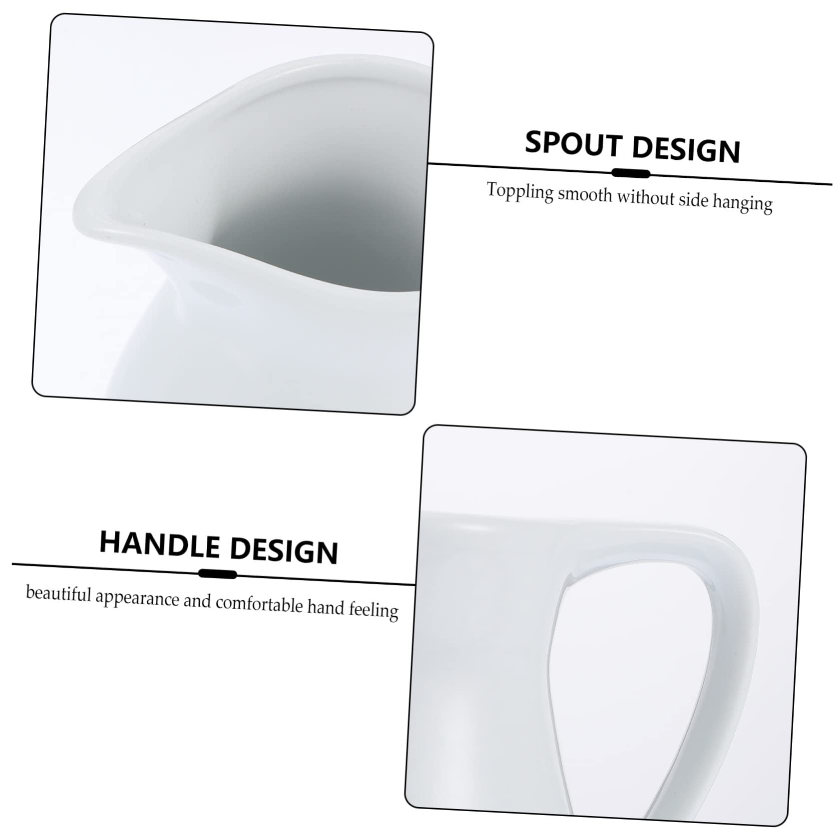 Unomor 2 Pcs Ceramic Milk Cup Japanese Tea Kettle Turkish Coffee Italian Espresso Cups Appetizer Serving Tray Sauce Jug Floral Teapot Creamer Pitcher with Handle Sauce Cups Ceramics White