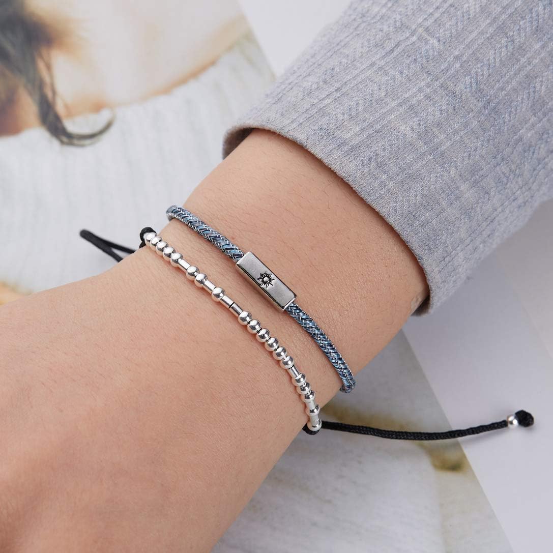 ASELFAD Morse Code Bracelets for Women, Funny Best Friend Birthday Gifts for Women Friendship Bracelets, Inspirational Jewelry, Teen Girl Gifts Trendy Stuff image 4