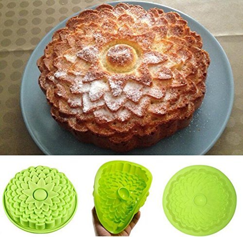 IELEK - Molde De Silicona Con Forma De Flor Antiadherente Para Tartas, Gelatinas, Pan, Tubo Para Hornear Pasteles, Gelatinas, Gelatina, Pan, Para Gelatinas