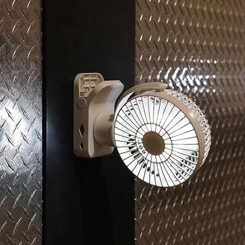 Miniatura 7 de Limitless Breezie Ventilador portátil con luz LED y banco de energía de 8,000 mAh (gris)