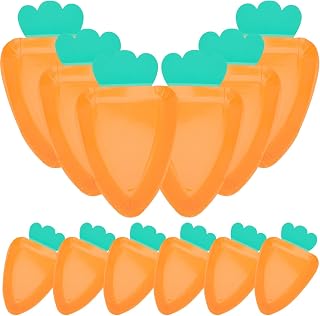 GLEAVI 12pcs Carrot Paper Plate Cake Plates Delicate Food Festival Fruit Fruit s Delicate Easter Carrot Gathering Cake Convenient Dinner